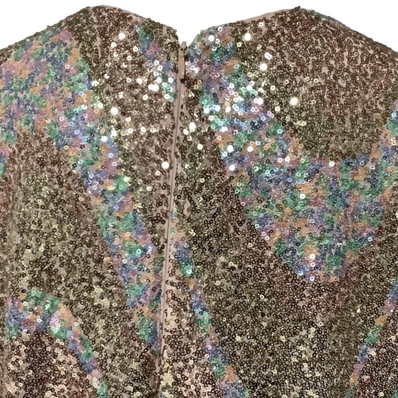 H&M Rose Gold Sequin Dress - Size XL - Picture 9 of 12
